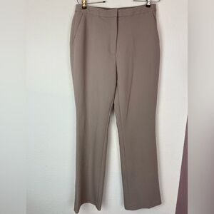 H&M Taupe Trousers w/wider leg at bottom, zip fly, pockets & elastic inside